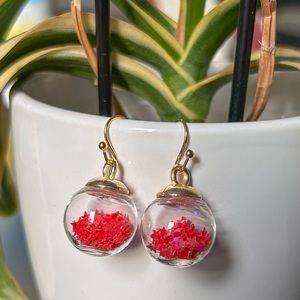 Red Wishing Ball Earrings